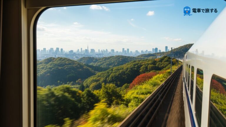 JR東日本がJRE POINT特典の特別レートキャンペーンを実施。新幹線の旅情と35％オフのお得感を伝える風景画像。