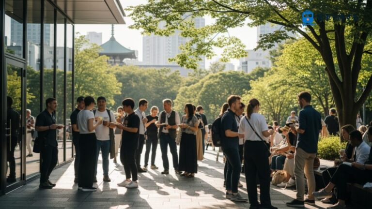 薬屋のひとりごととJR東海がコラボした「薬屋のふたりたび 大阪篇」の特典を楽しむ様子。現代都市の中での交流を表現。